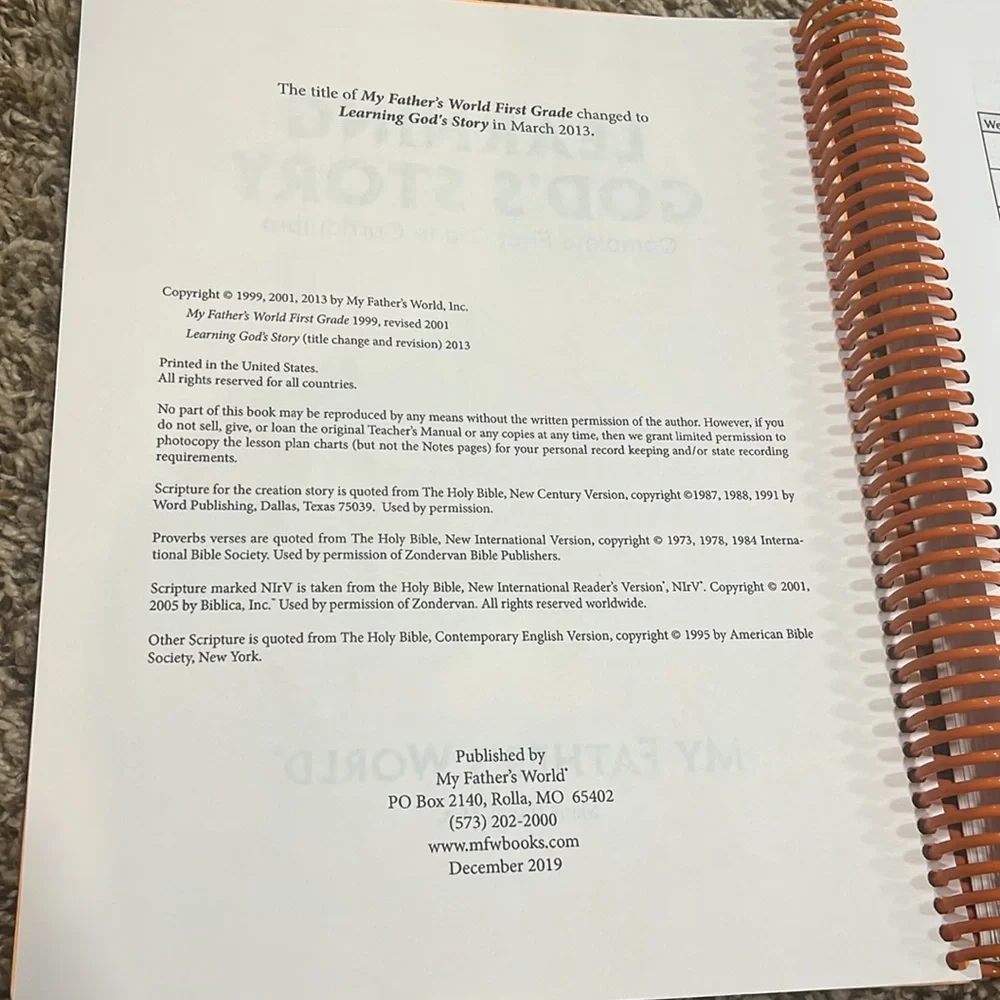 MY FATHER’S WORLD First Grade curriculum 📚 - Picture 11 of 13